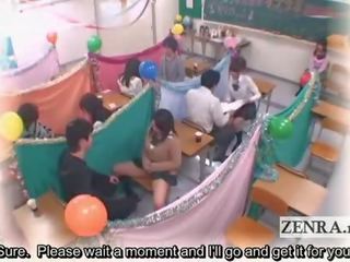 Subtitulado japón colegialas clase masturbación cafetería
