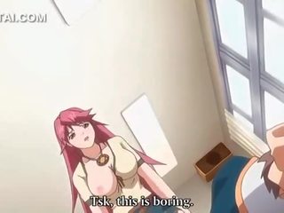 Pink haired anime honey cunt fucked against the